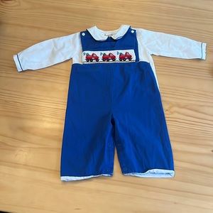 Fire truck smocked Jon Jon